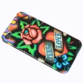 Ed hardy style eternal love flower hard plastic back case cover for iphone 4