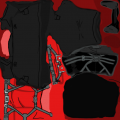Costume black red