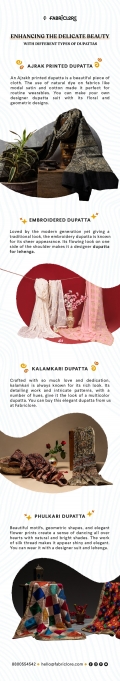 Enhancing the delicate beauty with different types of dupattas
